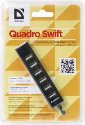 Slika USB Hub 7 ports Defender 2.0 Quadro SWIFT