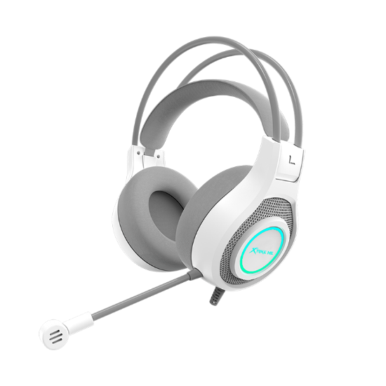 Picture of Slušalice Xrike GH515W gejmerske sa mikrofonom i 7 boja pozadinskog osvetljenja za PS4/PS5/Xbox One/PC/telefon bele